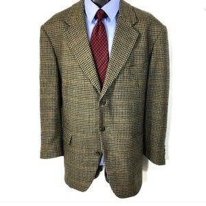 EVAN PICONE Mens Sport Coat 44R Wool Houndstooth